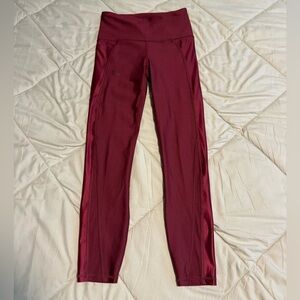 Under Armour Burgundy HeatGear Leggings